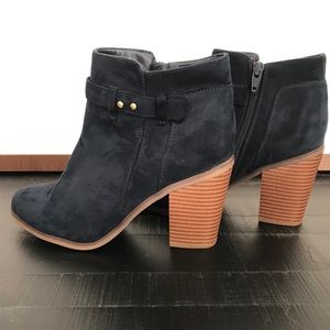Navy Suede Merona Booties Never Worn